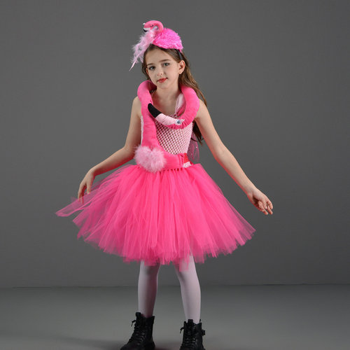 火烈鸟天鹅六一舞台女童蓬蓬裙森