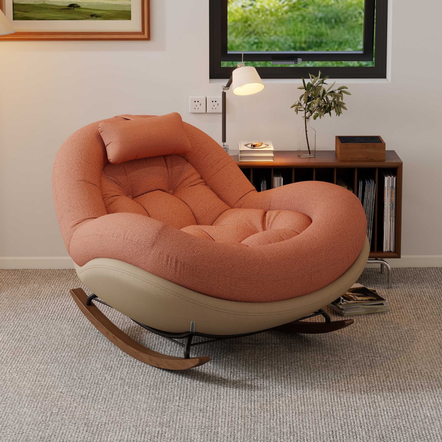 德国品质摇椅摇摇躺椅家用阳台休闲单人2025沙发客厅新款轻奢懒人