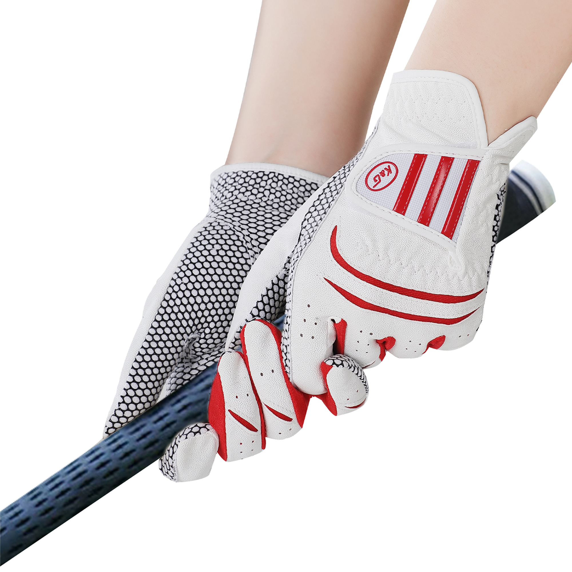 透气高尔夫颗粒超纤布韩国左手