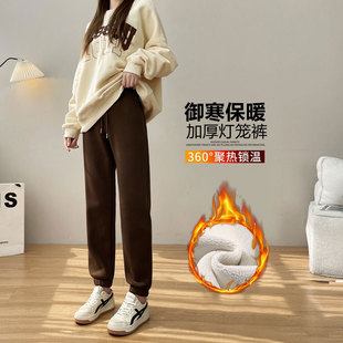 宽松束脚运动卫裤 冬季 180大码 子女高个子175加长款 加绒加厚超长裤