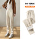 冬季 高腰显瘦锥形萝卜裤 加绒加长直筒运动裤 女170高个子175超长版