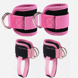 Gym Ankle Straps Double D-Ring Adjustable Neoprene Padded Cu