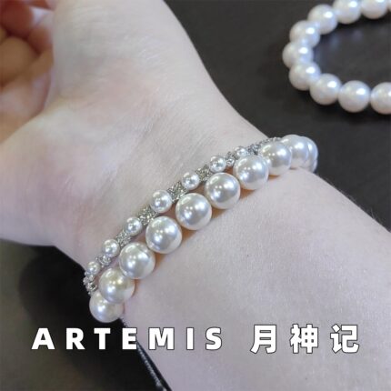 【雾岛珍珠】925纯银珍珠手链女正圆法式复古气质名媛高级轻奢感