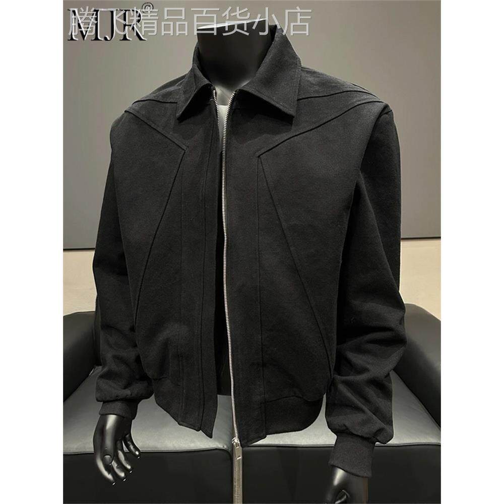 潮牌美式短款飞行员夹克男士2025年秋冬季新款外套男款翻领棒球服