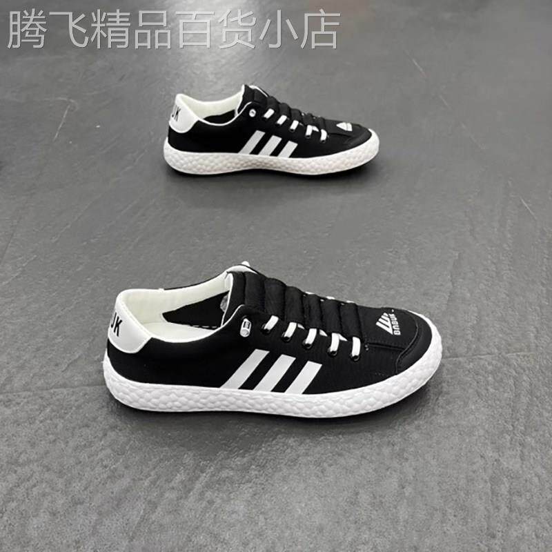 潮牌小白鞋男2025秋冬透气舒适软底低帮布鞋一脚蹬潮流百搭休闲鞋