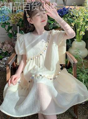 英国Next Kiss女童洋装夏季2025新款儿童时髦公主裙女大童裙子