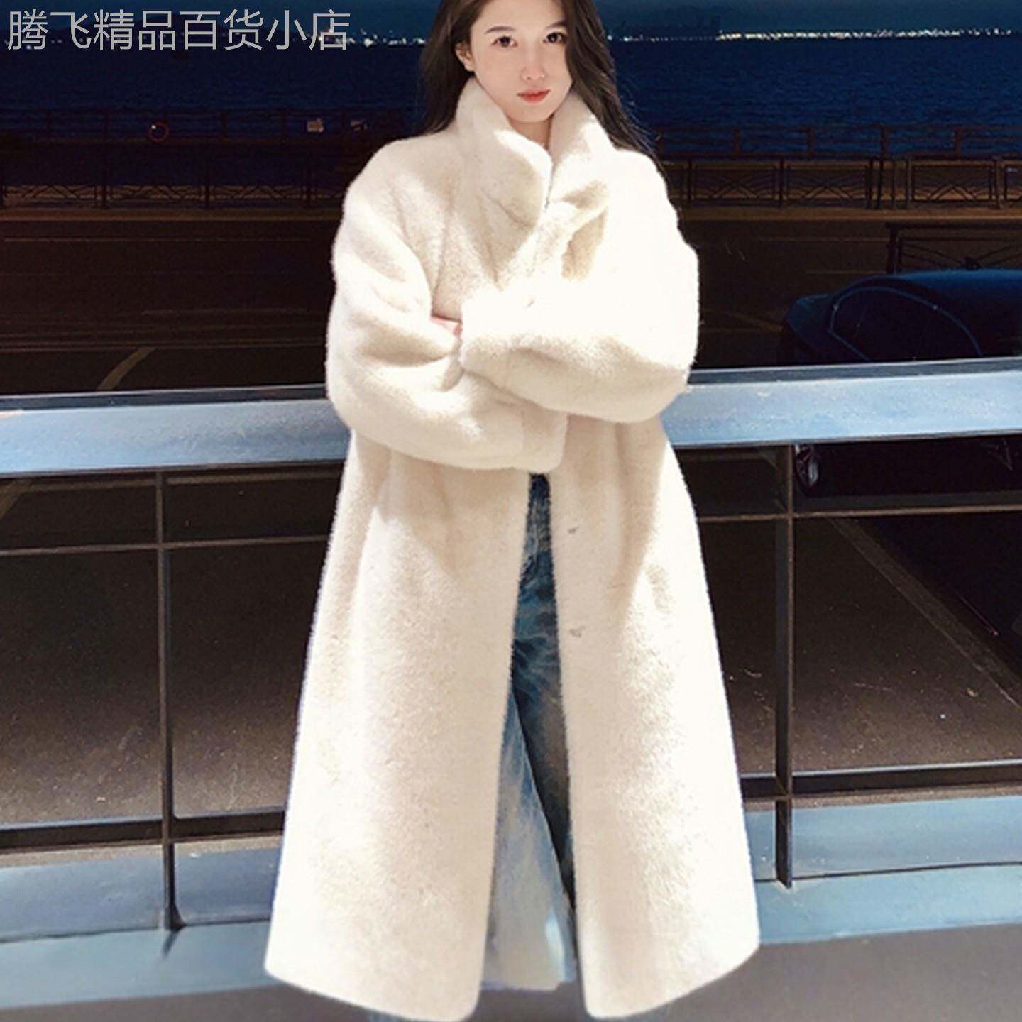 2025冬季新款暖呼呼时尚海宁皮草整貂皮水貂毛外套女长款过膝皮毛