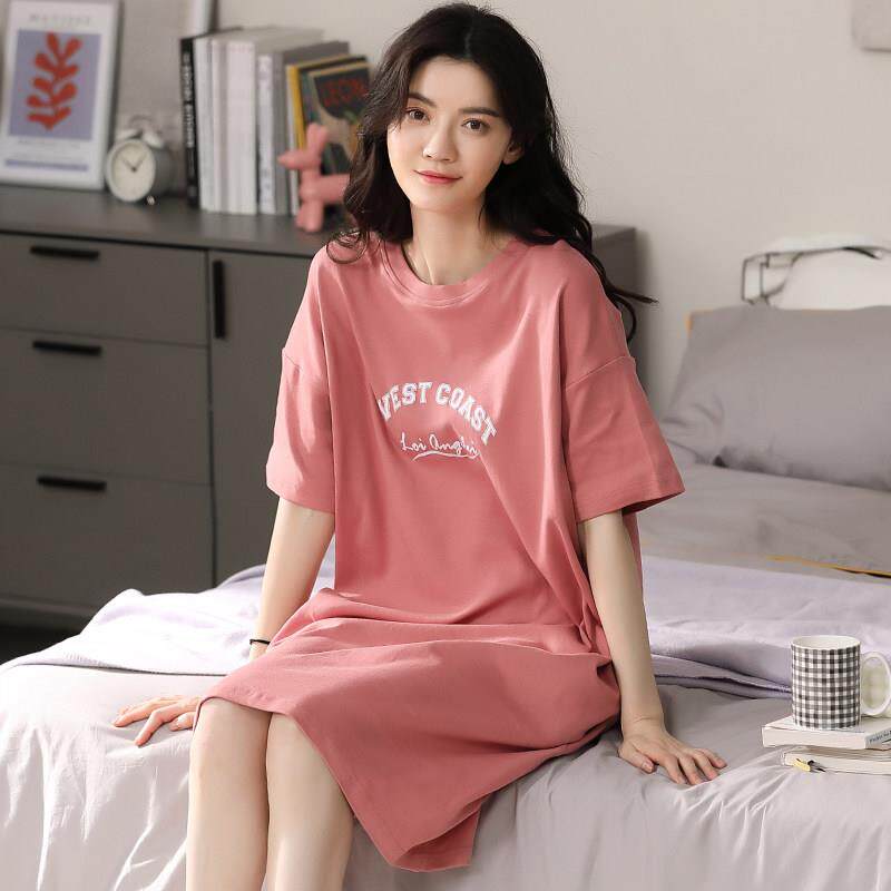 睡裙女棉质2026年新款夏季薄款高级感宽松大码卡通棉质家居服睡衣