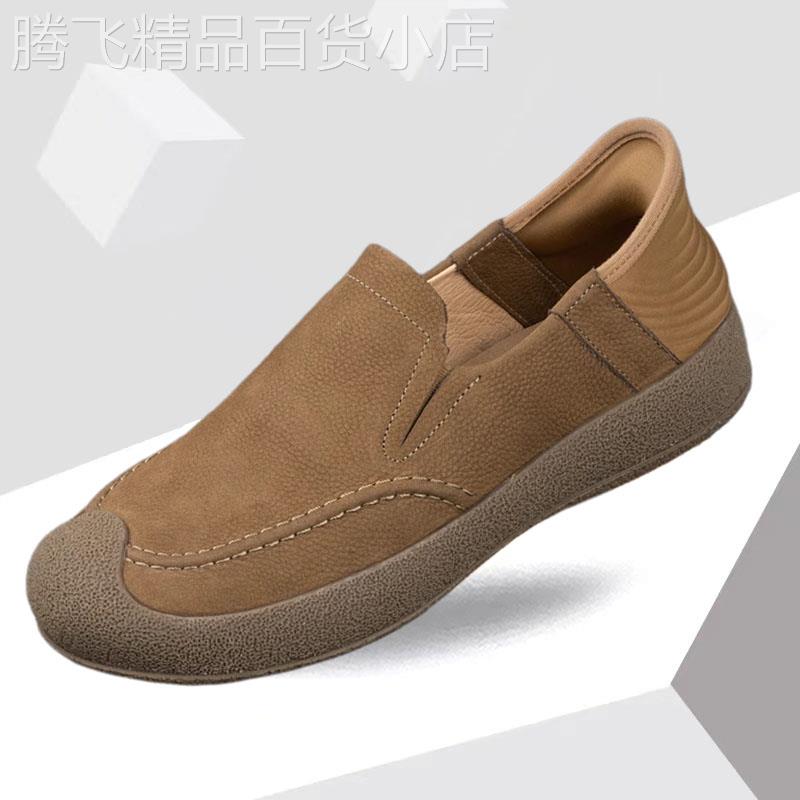 欧美设计师『精品』!高端大气!男鞋新款复古休闲软底一脚蹬皮鞋潮