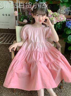 英国next ttat女童连衣裙夏装2025儿童装洋气公主裙女孩纯棉裙子