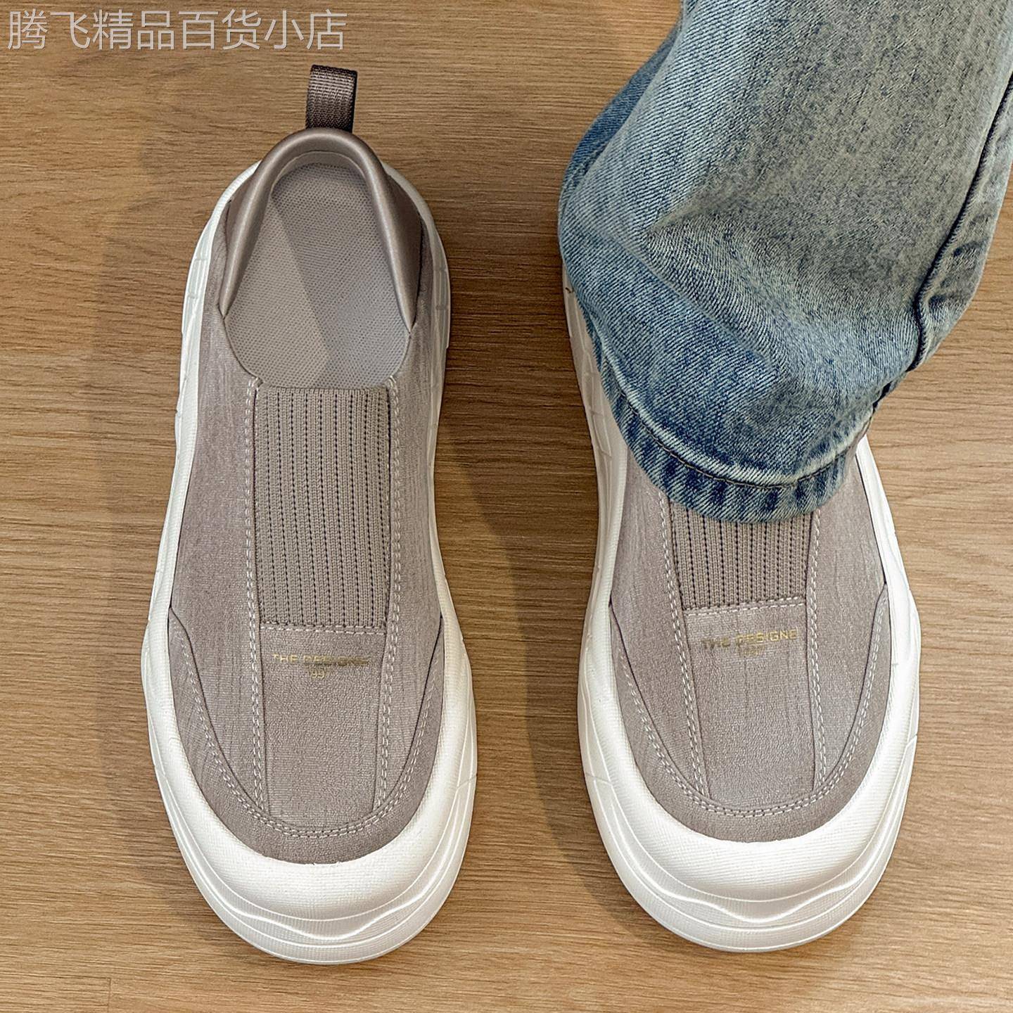 【高品质】夏季一脚蹬懒人男鞋厚底增Gola福鞋小众通勤休闲板鞋潮
