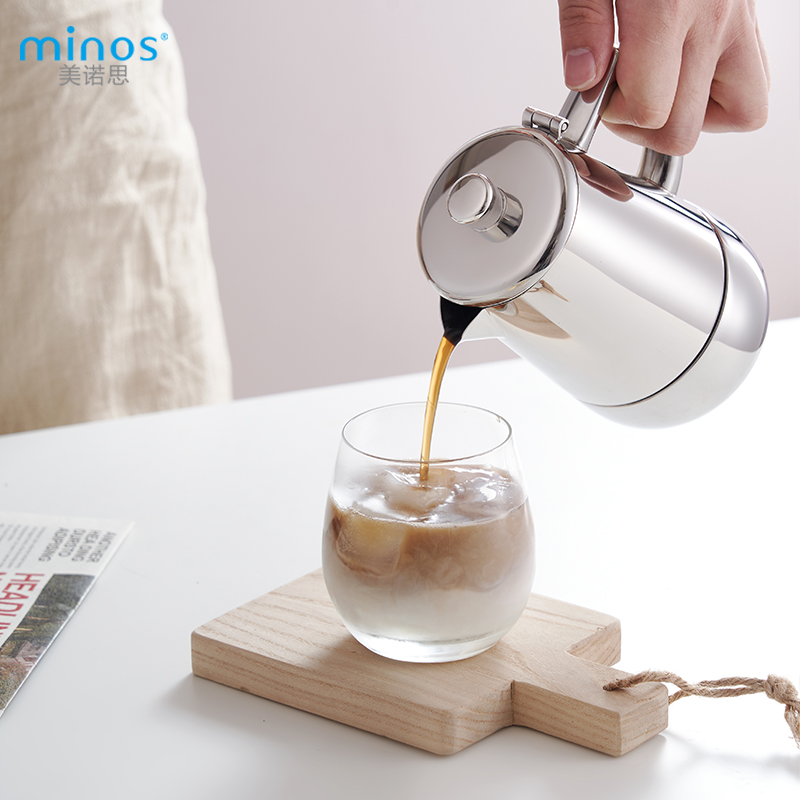 美诺思minos不锈钢摩卡壶咖啡壶