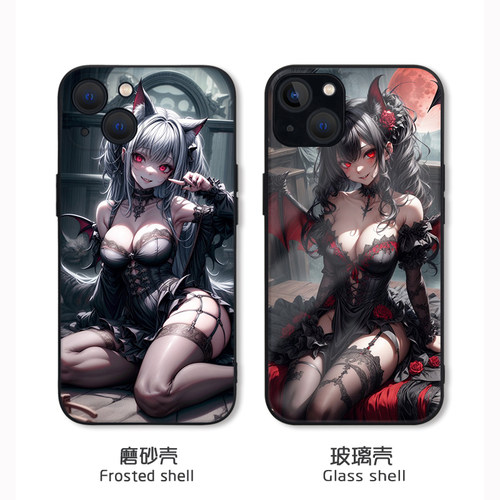 硅胶软壳恶魔少女男二次元玻璃壳
