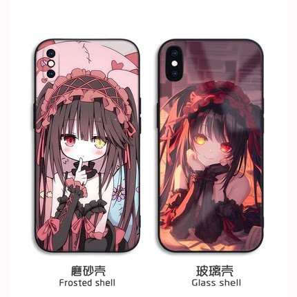 约会大作战时崎狂三手机壳iphone15苹果16适用OPPO华为pura70红米note12turbo玻璃vivoY52S三星S24+一加ace3v