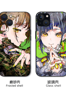 卡通手机壳苹果13二次元iPhone14promax适用11缤纷少女ip12插画vivo男女OPPO红米K50华为P60荣耀70小米13三星
