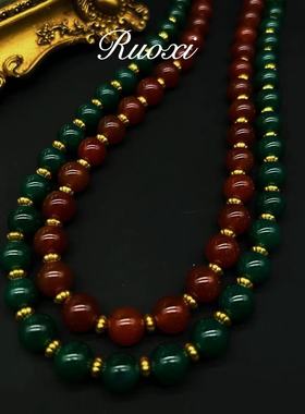 若曦vintage复古玉髓玛瑙美拉德