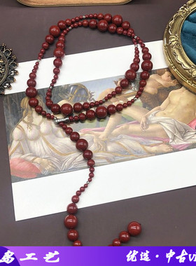 新款设计感琉璃珍珠安格拉红珠项