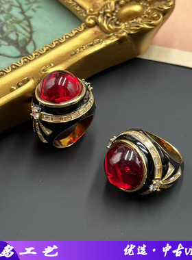 铜青岛小中古vintage戒指/指环