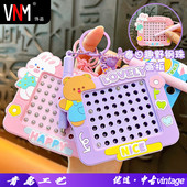 卡通春日趣野小动物磁吸钢珠画板钥匙扣解压玩具书包小挂件钥匙链