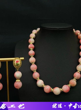 琉璃男女通用欧美复古中古夸项链