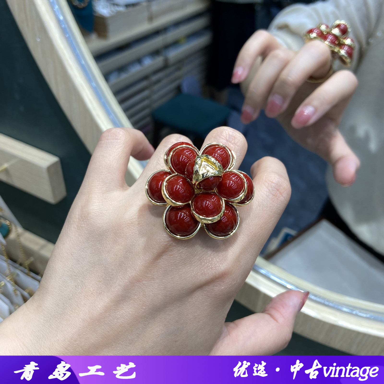 铜新款法式复古vinta戒指/指环