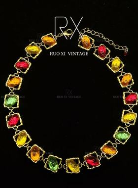 复古做旧时尚宝石镶钻vintage宫