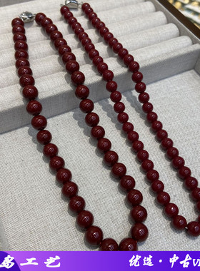 珍珠母贝810MM安可拉红色项链