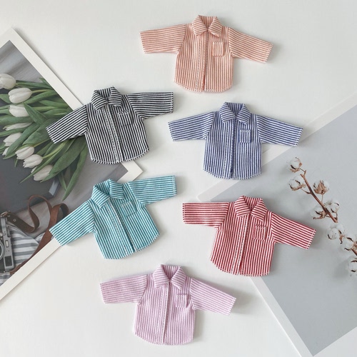 娃衣多色条纹长袖内搭粘土人