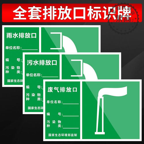 废气排放口标识牌污水一般