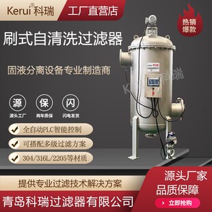 自清洗过滤器环保水处理全自动过滤设备污水废水100um过滤机 刷式