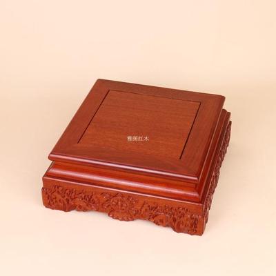 实木长方形摆件工艺品底座花梨木正方形盆景瓷器佛像石头玉器木托