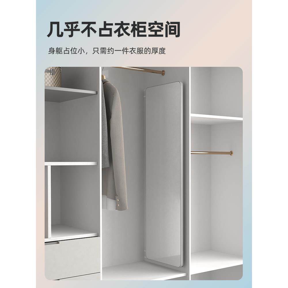快递包邮 加厚推拉镜衣柜镜子旋转镜 伸缩试衣穿衣镜全身折叠壁挂