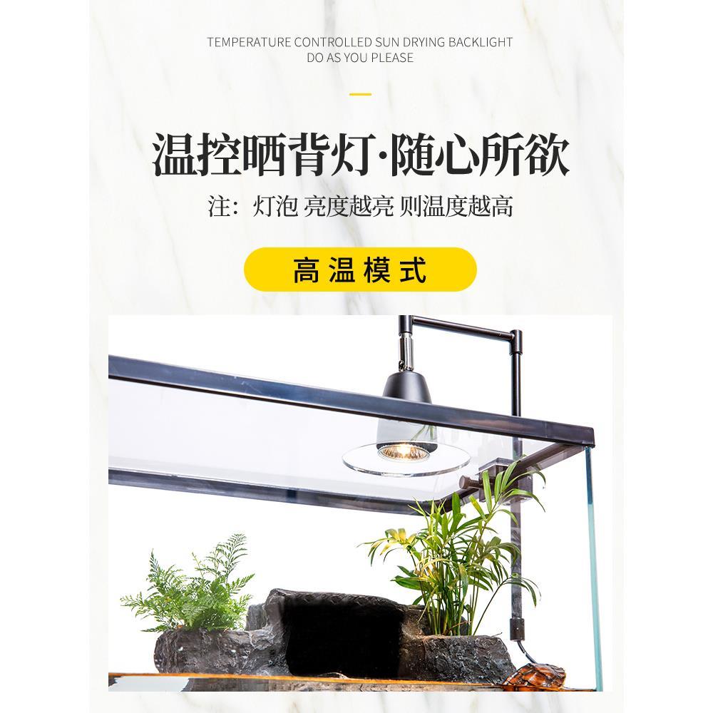 带盖乌龟缸大型家用超白玻璃底部排水防逃逸养龟专用生态玻璃鱼缸
