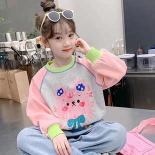 女童卫衣秋装2026新款女孩洋气儿童长袖薄款中大童上衣潮ins外穿