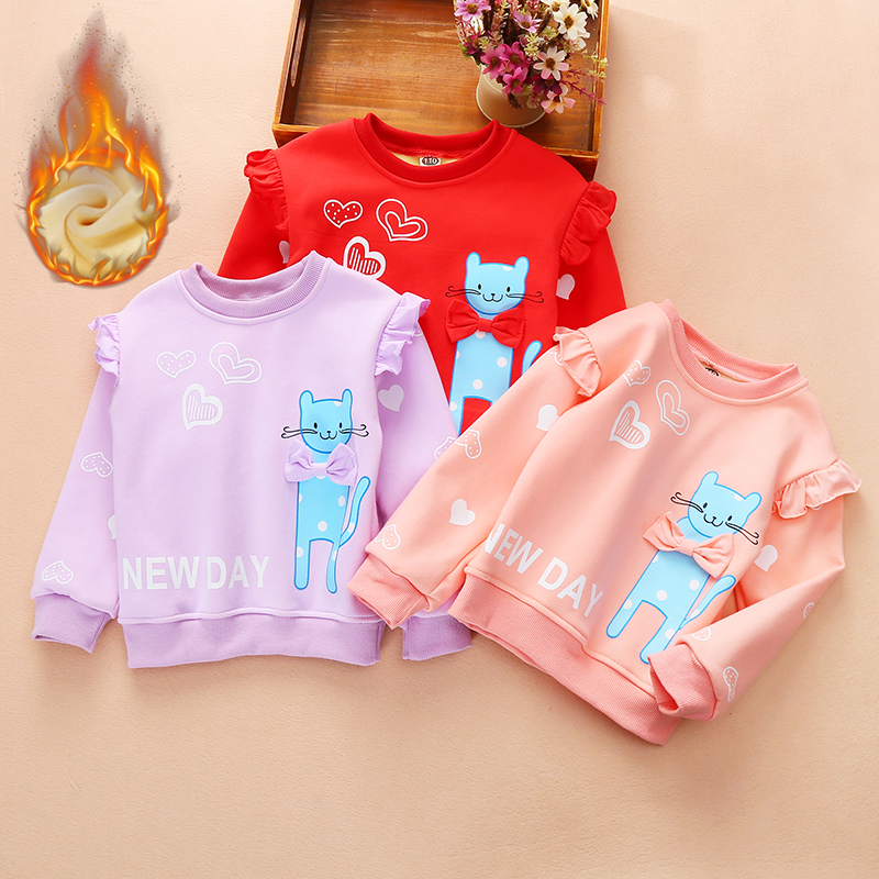 秋冬卡通风儿童T恤双层打底衫