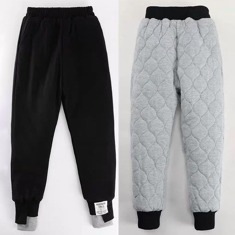 三层加绒加厚一条过冬保暖裤子