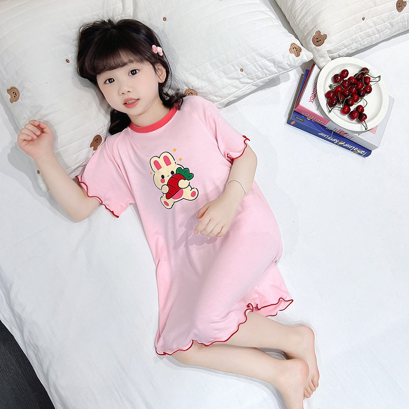 品牌专柜女童莫代尔睡裙女家居服