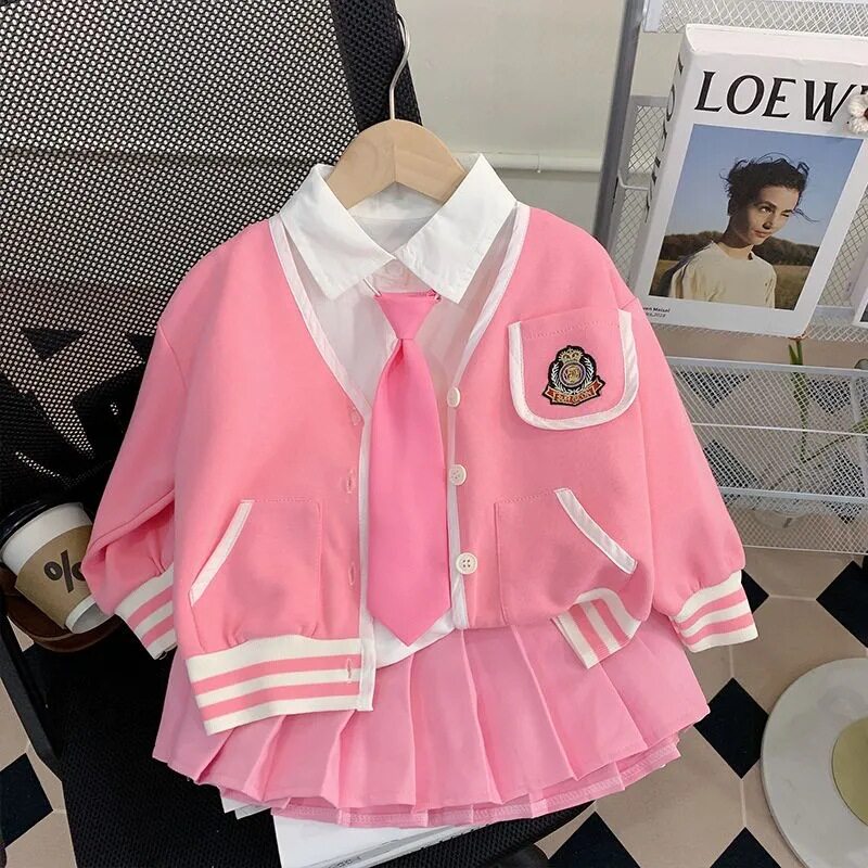专柜正品女童裙子套装春秋新款