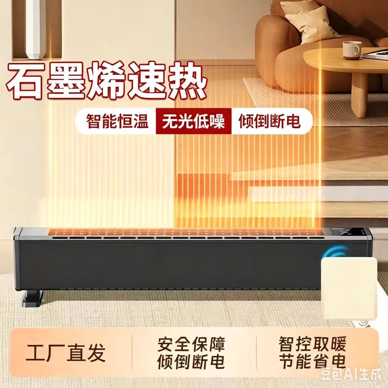 石墨烯 踢脚线 取暖器家用节能速热宿舍办公室烤火炉2026新款