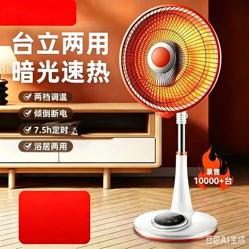 小太阳取暖器家用节能电暖风扇浴室速热电暖器大号摇头烤火炉
