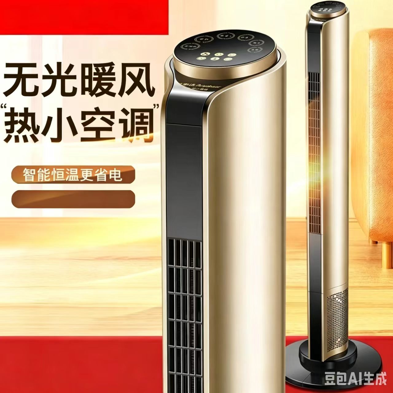 语音取暖器暖风机家用卧室电暖器室内全屋大面积立式即热式电暖气