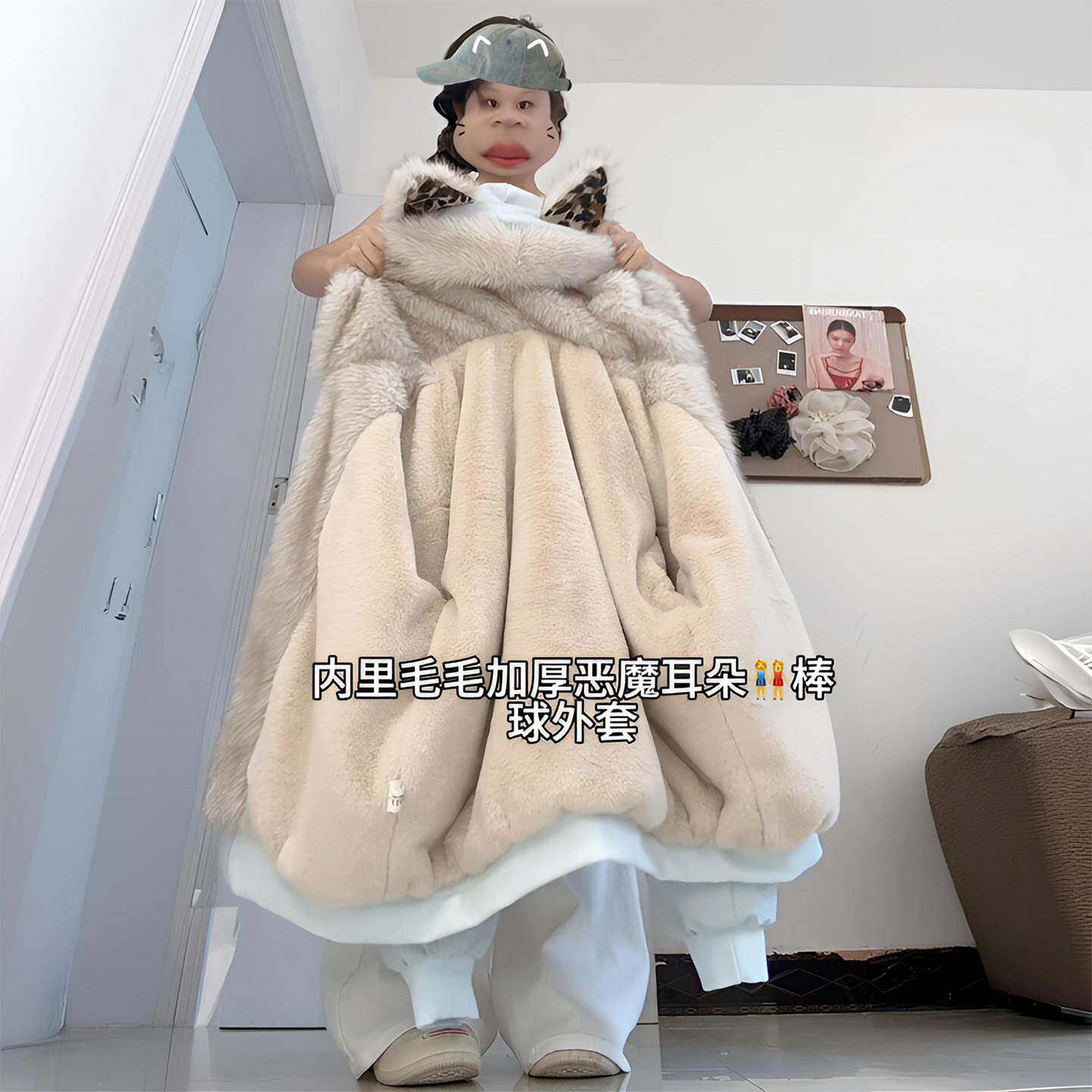 胖mm大码女装宽松显瘦高级感棉服外套女冬季加绒加厚保暖显瘦棉衣