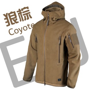 KIDON奇盾重剑L3战术重磅抓绒秋冬保暖夹克连帽通勤防风轻量外套