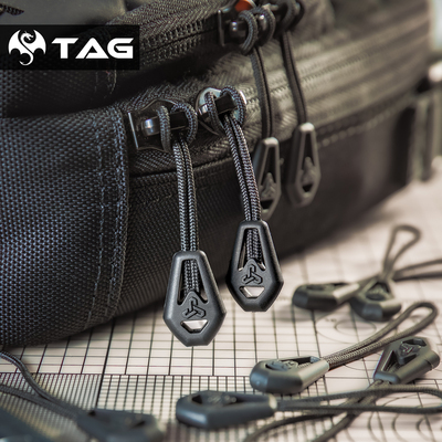 TAGTICAL 水滴形LOGO拉链头 伞绳拉头拉手 包具服饰外套拉链配件