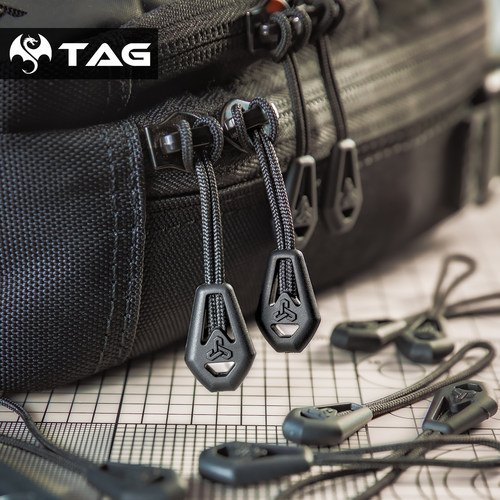 TAGTICAL 水滴形LOGO拉链头 伞绳拉头拉手 包具服饰外套拉链配件