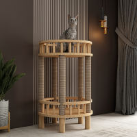 Solid wood cat bed, cat climbing frame, small-sized apartment, no space occupation, all-season universal cat bed, cat climbing frame, storage cabinet, integrated cat house thumbnail 2