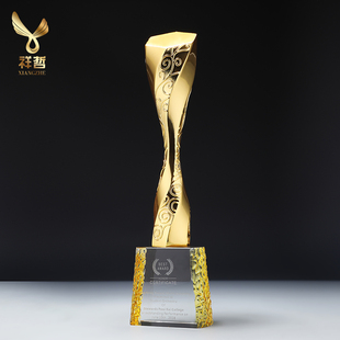 优秀标杆金属奖杯水晶定制创意大号团队比赛制作优秀员工颁奖