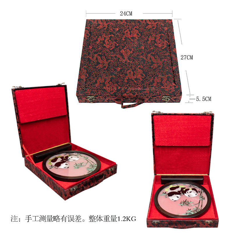 苏绣双面刺绣摆台桌面摆件古风新刺绣
