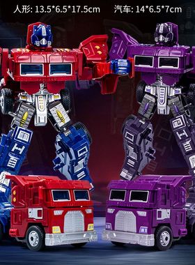 变形玩具汽车金刚机器人战士手办模型擎天黄蜂柱惯性正版儿童男孩