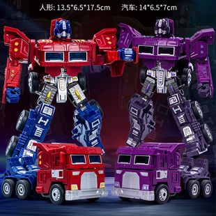 变形玩具汽车金刚机器人战士手办模型擎天黄蜂柱惯性正版 儿童男孩
